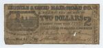 2 dollar note, Mobile and Ohio Rail-road Company by Confederate States of America and Mobile and Ohio Rail-road Company