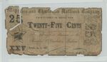 25 cent note, Memphis and Charleston Railroad Company by Confederate States of America and Memphis and Charleston Railroad Company