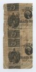 3 dollar note, Southern Railroad Company, verso by Confederate States of America and Southern Railroad Company