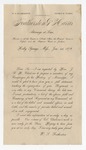 Printed circular letter from W. S. Featherston, 1 January 1878