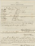 Special Requisition (No. 40). 88th O.V.I. Co. B. (no. 8, August 1864) by United States. Army. Quartermaster's Dept.