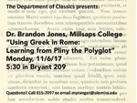 Using Greek in Rome: Learning from Pliny the Polyglot by Brandon Jones