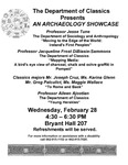 Archaeology Showcase (2024) by Jesse Tune, Jacqueline Frost DiBiasie-Sammons, Aileen Ajootian, Joseph Cruz, Karina Glenn, Greg Palculict, and Maggie Wallace