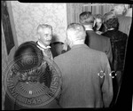 William Faulkner in the receiving line at Dean's wedding by Unknown