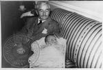 William Faulkner with grandson, Paul D. (Tad) Summers III by Unknown