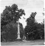 View of the Circle and confederate statue. by J. R. Cofield
