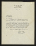 Letter from Francis Brown to Hubert Creekmore (11 April 1950)