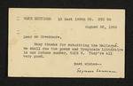 Letter from Seymour Lawrence to Hubert Creekmore (23 August 1950) by Seymour Lawrence and Hubert Creekmore