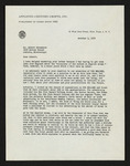 Letter from Samuel Rapport to Hubert Creekmore (03 October 1950) by Samuel Rapport and Hubert Creekmore