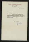 Letter from Harold Vinal to Hubert Creekmore (15 November 1950) by Harold Vinal and Hubert Creekmore