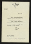 Letter from Howard G. to Hubert Creekmore (09 April 1951)