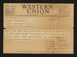 Telegram from Elizabeth Bowen to Hubert Creekmore (11 May 1951)
