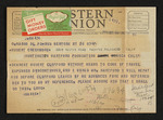 Telegram from Marchie to Hubert Creekmore (26 October 1951) by Marie and Hubert Creekmore