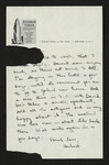 Letter from Hubert Creekmore to Mrs. H. H. Creekmore (27 October 1952)
