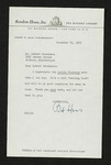 Letter from Robert K. Haas to Hubert Creekmore (24 December 1952)