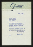 Letter from R. L. Beck to Hubert Creekmore (14 January 1952)