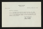 Letter from Heinz Politzer to Hubert Creekmore (28 March 1953)