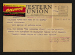 Telegram from Francis Brown to Hubert Creekmore (11 September 1953) by Francis Brown and Hubert Creekmore