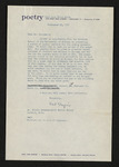 Letter from Karl Shapiro to Hubert Creekmore (23 September 1953)