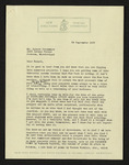 Letter from Robert M. MacGregor to Hubert Creekmore (29 September 1953)