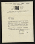 Letter from Benjamin F. Houston to Hubert Creekmore (09 October 1953)