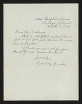 Letter from Gwendolyn Brooks to Hubert Creekmore (09 October 1953) by Gwendolyn Brooks and Hubert Creekmore