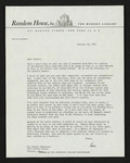 Letter from David McDowell to Hubert Creekmore (16 October 1953)