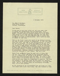 Letter from Robert M. MacGregor to Hubert Creekmore (09 November 1953)