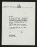 Letter from David McDowell to Hubert Creekmore (03 May 1954)