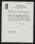 Letter from John Valentine Schaffner to Hubert Creekmore (07 June 1954)