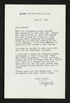 Letter from Clifford Wright to Hubert Creekmore (09 July 1954)