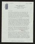 Letter from John Valentine Schaffner to Hubert Creekmore (11 September 1954) by John Valentine Schaffner and Hubert Creekmore
