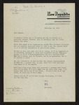 Letter from [Robert] Evett to Hubert Creekmore (16 September 1954)