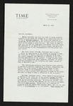 Letter from Marchia Luisa Cisneros to Hubert Creekmore (31 March 1955)