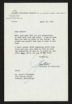 Letter from Jean Ennis to Hubert Creekmore (20 April 1955) by Jean Ennis and Hubert Creekmore