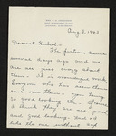 Letter from Mittie Horton Creekmore to Hubert Creekmore (08 August 1943)