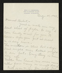 Letter from Mittie Horton Creekmore to Hubert Creekmore (15 August 1943)