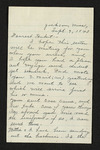 Letter from Mittie Horton Creekmore to Hubert Creekmore (09 September 1943) by Mittie Horton Creekmore and Hubert Creekmore