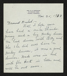 Letter from Mittie Horton Creekmore to Hubert Creekmore (25 November 1943)