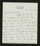 Letter from Mittie Horton Creekmore to Hubert Creekmore (20 December 1943)
