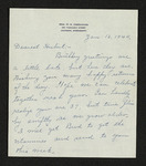 Letter from Mittie Horton Creekmore to Hubert Creekmore (16 January 1944)
