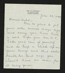 Letter from Mittie Horton Creekmore to Hubert Creekmore (22 January 1944)