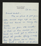 Letter from Mittie Horton Creekmore to Hubert Creekmore (27 February 1944)