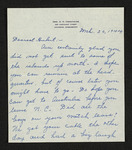 Letter from Mittie Horton Creekmore to Hubert Creekmore (26 March 1944)