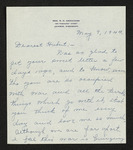 Letter from Mittie Horton Creekmore to Hubert Creekmore (09 May 1944)