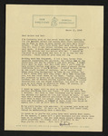 Letter from Hubert Creekmore to Hiram Hubert and Mittie Horton Creekmore (13 March 1948)