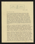 Letter from Hubert Creekmore to Hiram Hubert and Mittie Horton Creekmore (27 May 1948)