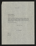Letter from Hiram Hubert Creekmore to John Valentine Schaffner (03 May 1950)