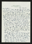 Letter from Hubert Creekmore to Mittie Horton Creekmore (28 February 1951) by Hubert Creekmore and Mittie Horton Creekmore