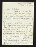Letter from Mittie Horton Creekmore to Hubert Creekmore (01 March 1952)
